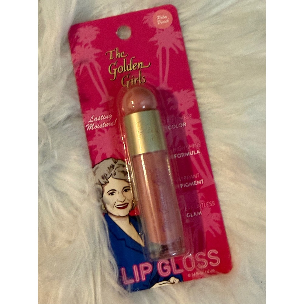 The Golden Girls Lip Gloss Palm Peach High Shine Rose Nylund 0.14oz New